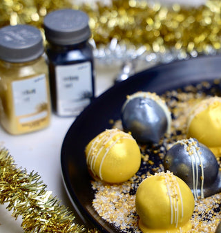 silver pearl dust - black pearl dust - silver luster dust - black pearl luster dust