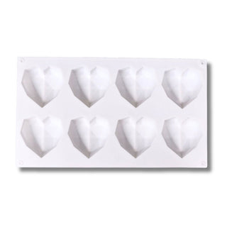 8-Cavity Geo Heart Mold -  - 8-cavity-geo-heart-mold - silicone - The Sugar Art