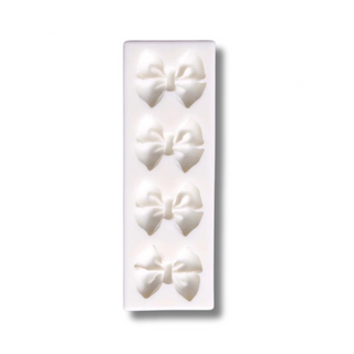 4 Cavity Small Bow Mold - White -  - 4-cavity-small-bow-mold-white - silicone - The Sugar Art