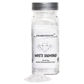 White Diamond Edible Glitter - Edible Glitter - white-diamond-edible-glitter - edible glitter, edible glitter for cakes, edible glitter for chocolate, edible glitter for cookies, food grade glitter, glitter covered strawberries - The Sugar Art