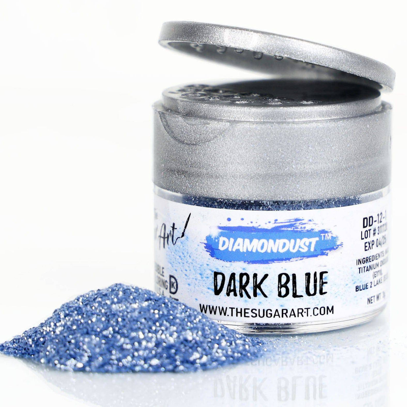 Dark Blue Edible Glitter - The Sugar Art, Inc.