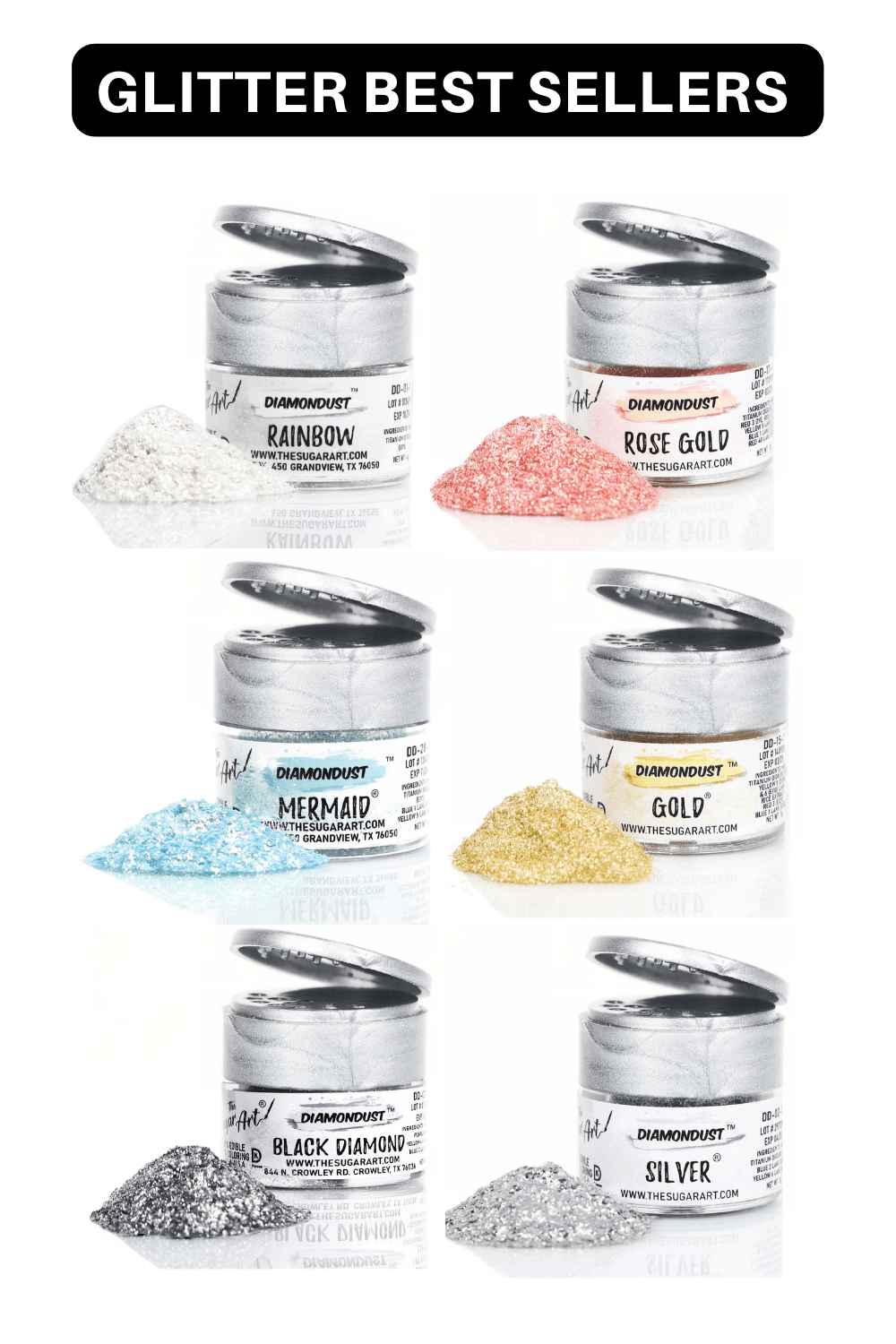 White Diamond Edible Glitter - The Sugar Art, Inc.