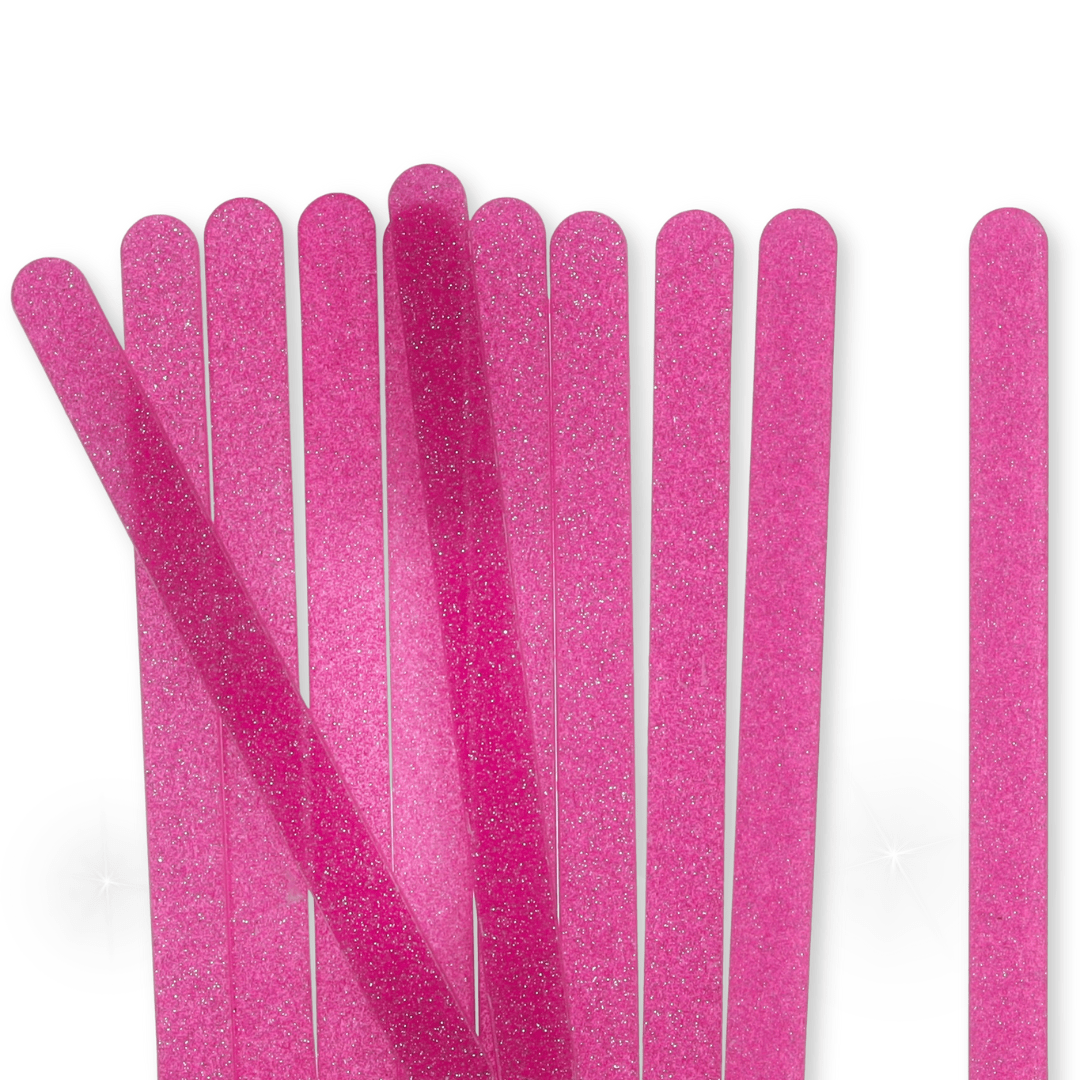 24 Pink Glitter Popsicle Sticks - The Sugar Art, Inc.