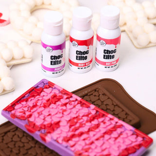 intense chocolate colors - best colors for chocolate - how to color chocolate - oil soluble colors - chocolate colors for cake decorating