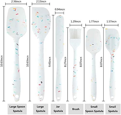 White Confetti Silicone Spatulas - Set of 3 – SaKeGa