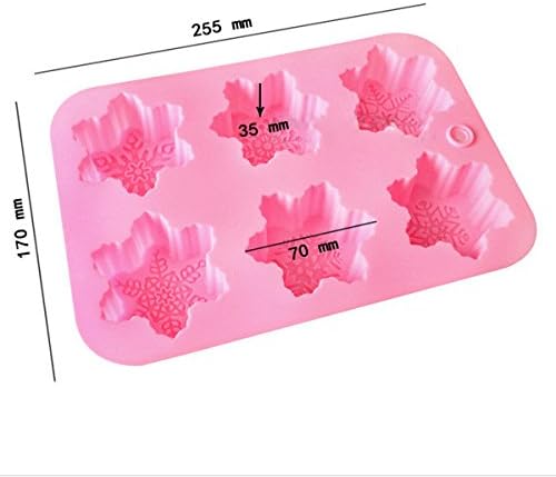 Large Snowflake Mold - Pink - The Sugar Art, Inc.