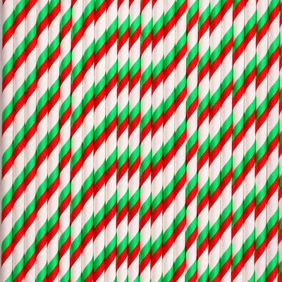 24 Christmas Stripe Straws / Cake Pop Sticks - The Sugar Art, Inc.