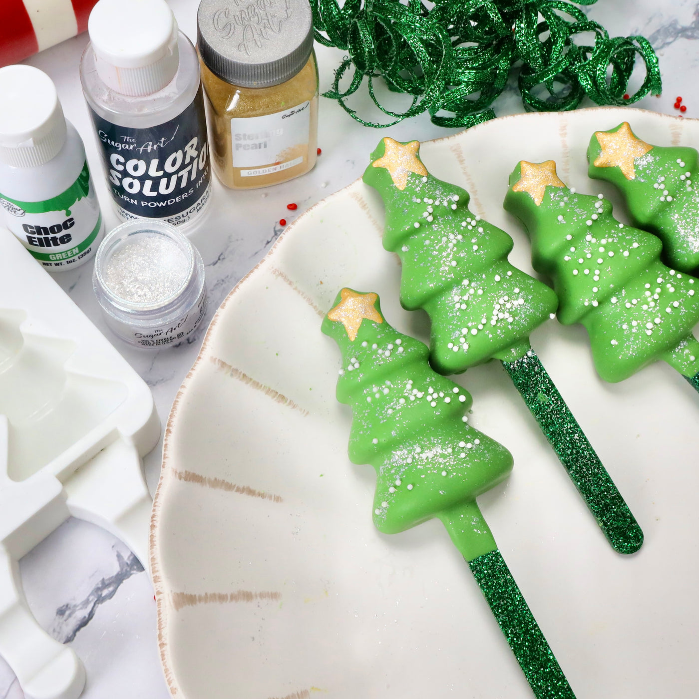 Fluffy Christmas Tree Cakesicle Mold - The Sugar Art, Inc.