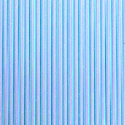 24 Blue Iridescent Straws / Cake Pop Stick - The Sugar Art, Inc.