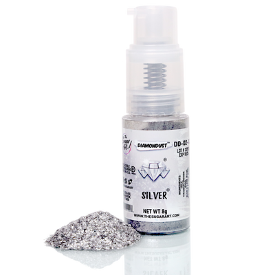  Large Spray Silver Edible Glitter