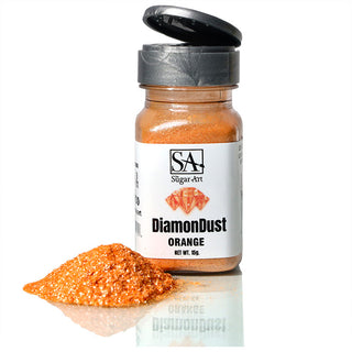Orange Edible Glitter Large Shaker Jar
