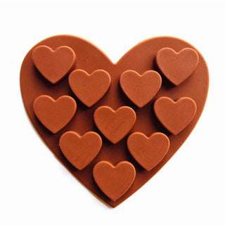 Brown Mini Heart Chocolate Mold