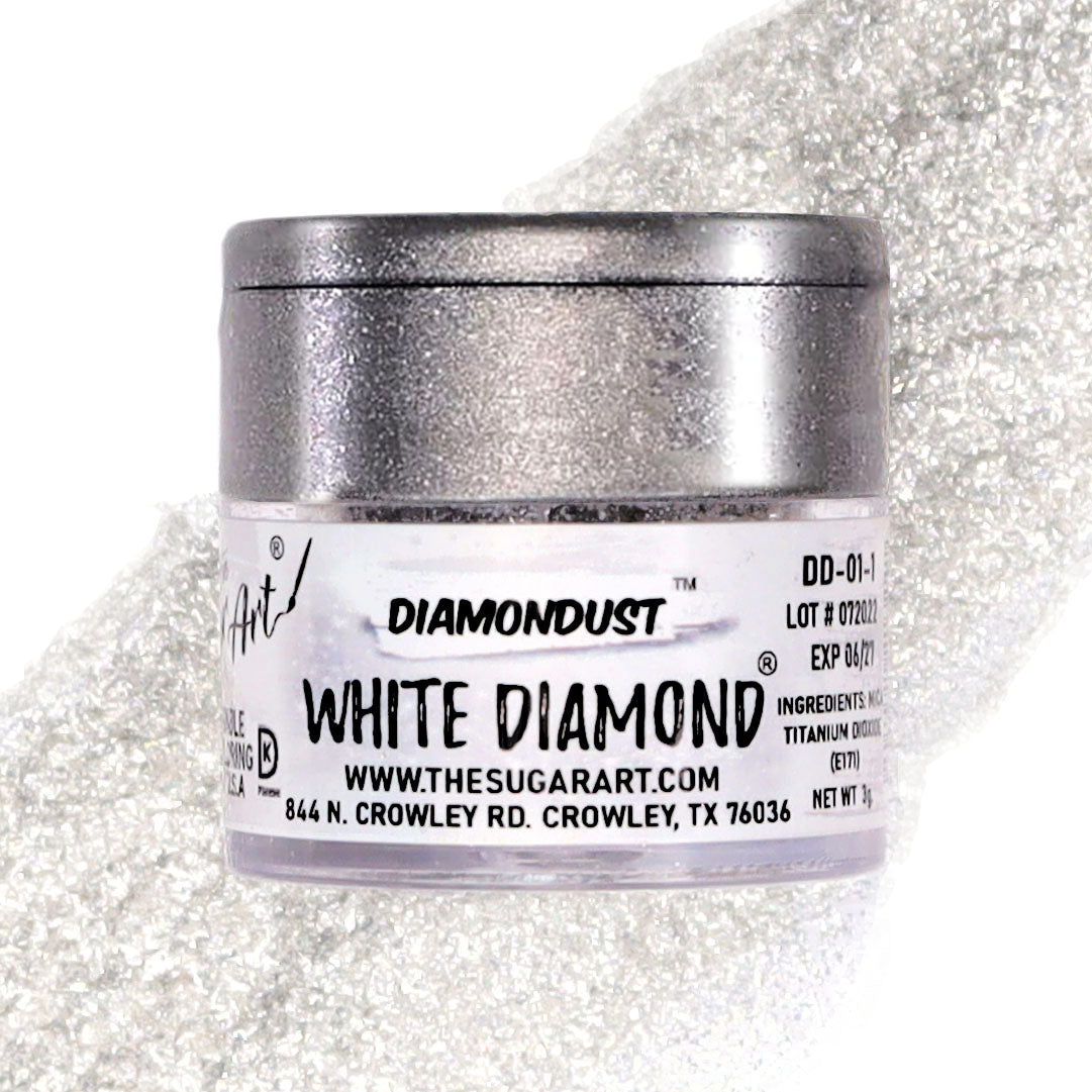 White Diamond Glitter Edible Diamond Dust The Sugar Art,