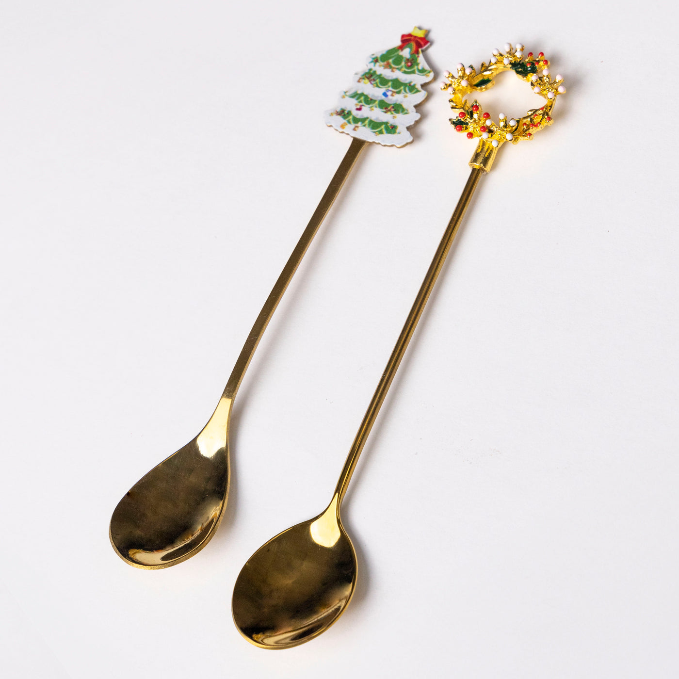 Gold Christmas Spoons (Set of 2) - The Sugar Art, Inc.