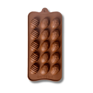 Mini Egg Chocolate Mold - Brown -  - mini-egg-chocolate-mold-brown - silicone - The Sugar Art