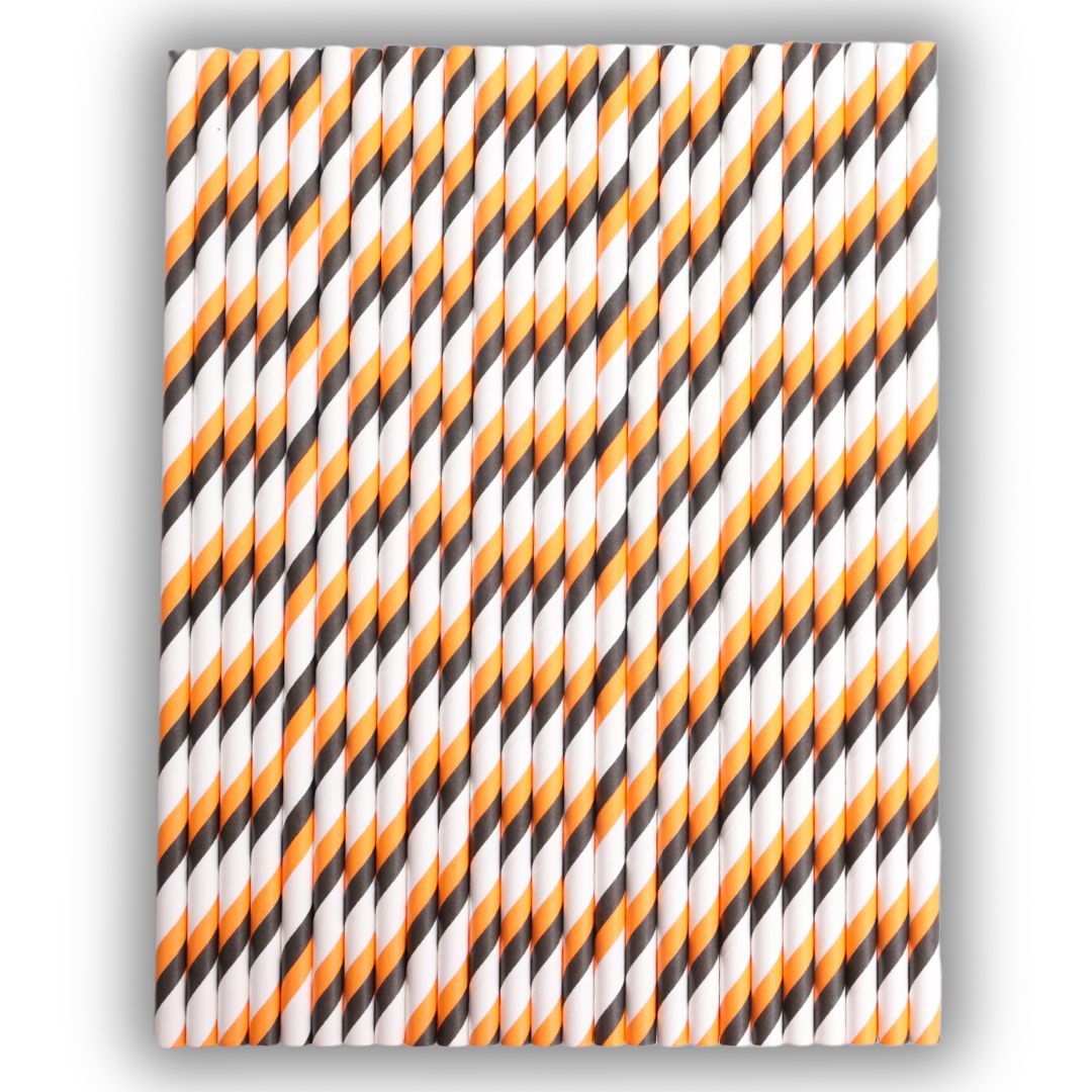 Halloween Stripes Straws / Cake Pop Stick - The Sugar Art, Inc.