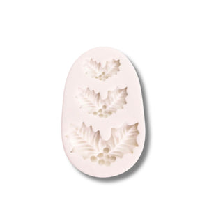 Holly Berry Fondant Mold -  - copy-of-4-cavity-small-bow-mold-white - silicone - The Sugar Art