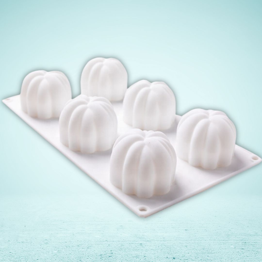 6-Cavity Large Pumpkin Mold - The Sugar Art, Inc.