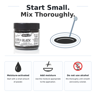 Master Elite Black food color moisture activation instructions