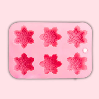 Large Snowflake Mold - Pink -  - snowflake-cake-mold-pink - silicone - The Sugar Art