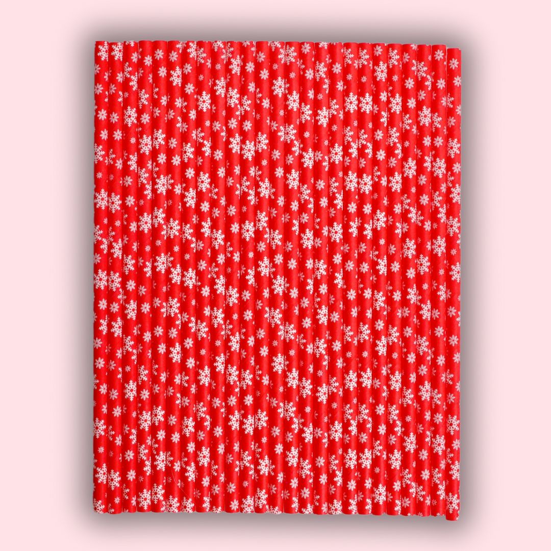 24 Christmas Snowflake Straws / Cake Pop Sticks - The Sugar Art, Inc.