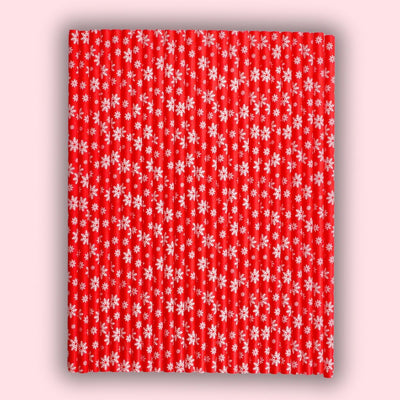 24 Christmas Snowflake Straws / Cake Pop Sticks - The Sugar Art, Inc.