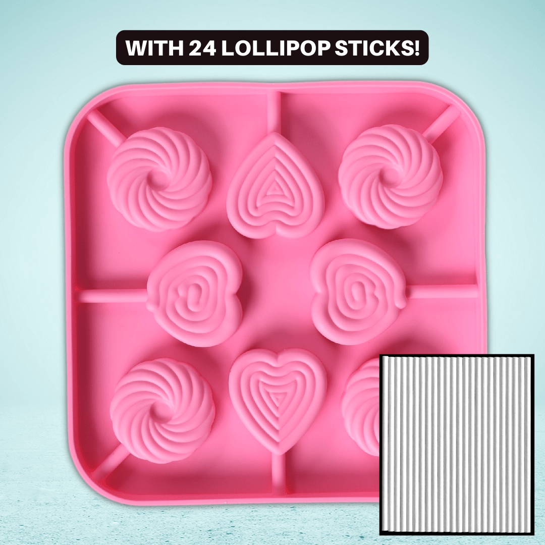 Lollipop Mold - Circles & Hearts - The Sugar Art, Inc.