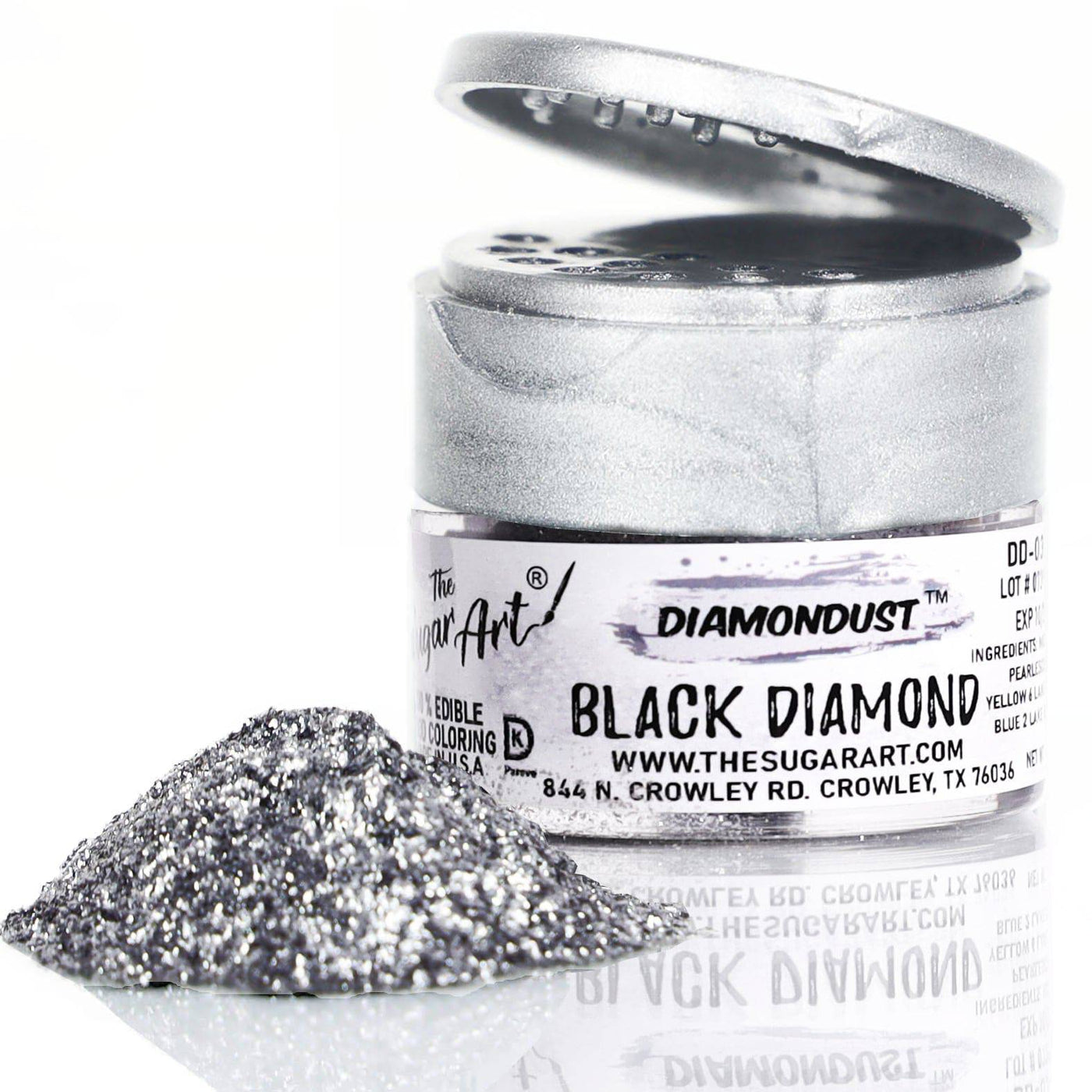 Black Edible Glitter - The Sugar Art, Inc.