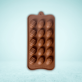 Mini Egg Chocolate Mold - Brown -  - mini-egg-chocolate-mold-brown - silicone - The Sugar Art
