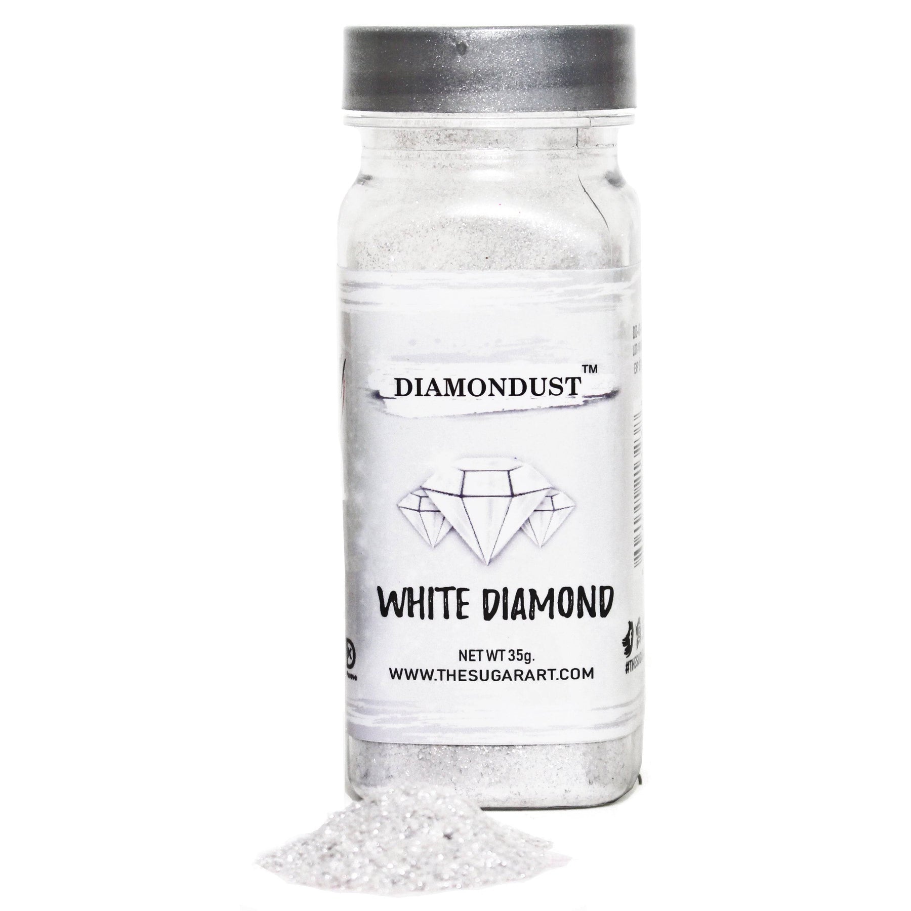 Large Spray White Diamond Edible Glitter