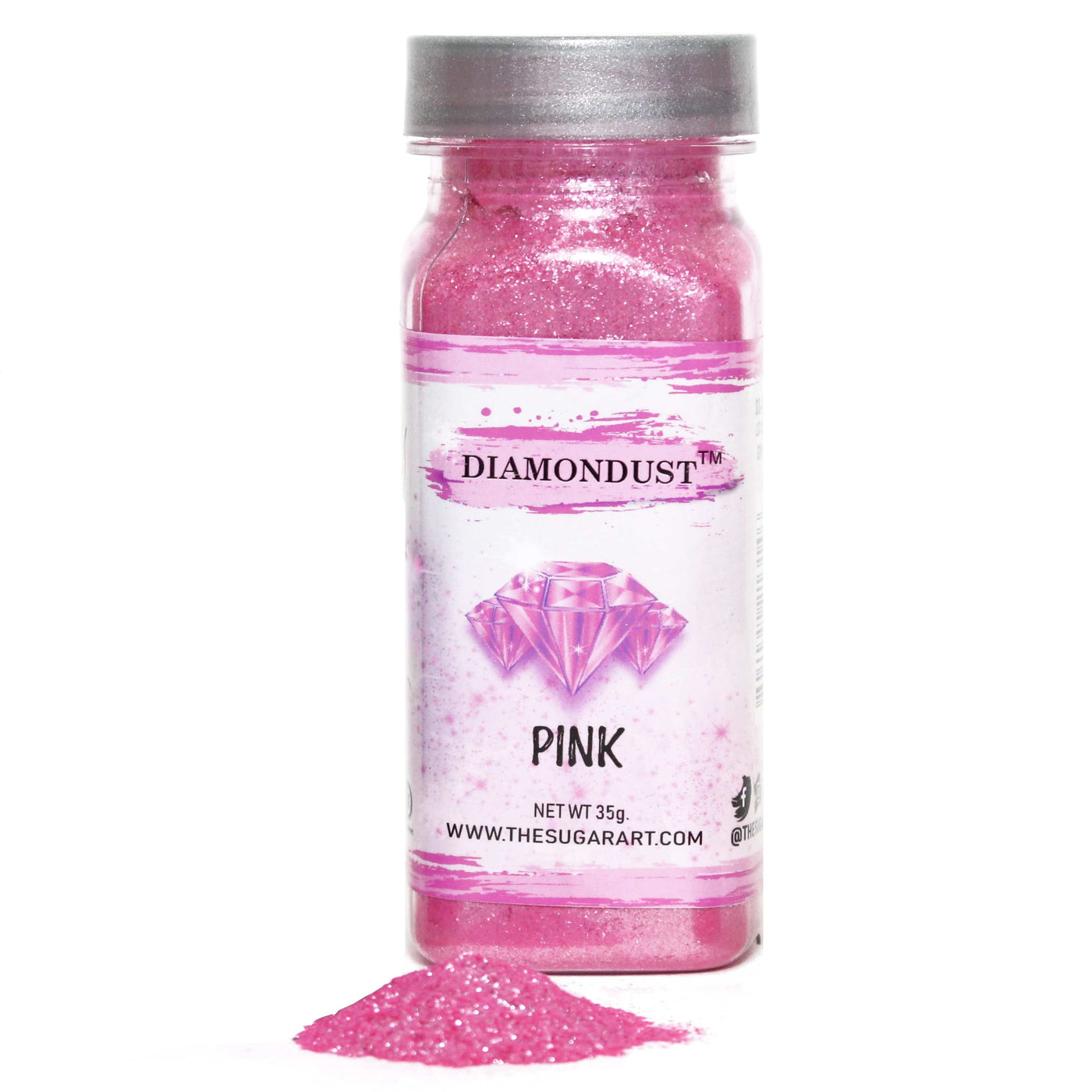 Pink Edible Glitter - The Sugar Art, Inc.