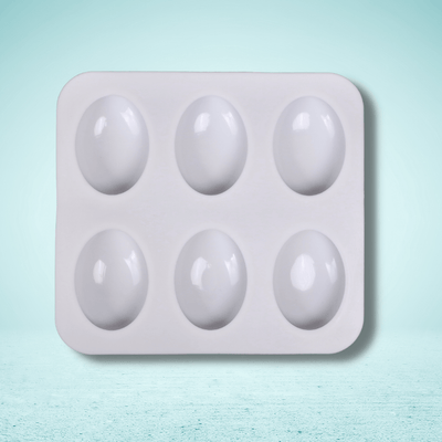 Large Easter Egg Silicone Mold - White - The Sugar Art, Inc.