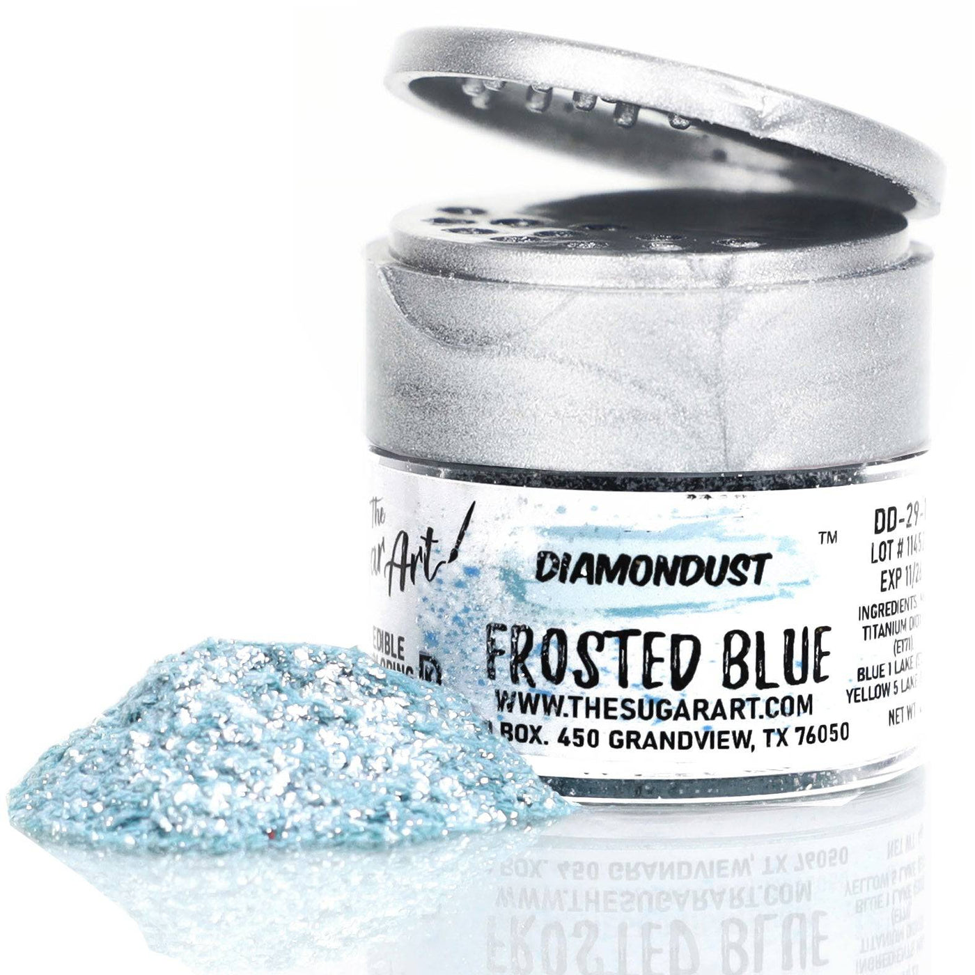 Frosted Blue Edible Glitter - The Sugar Art, Inc.