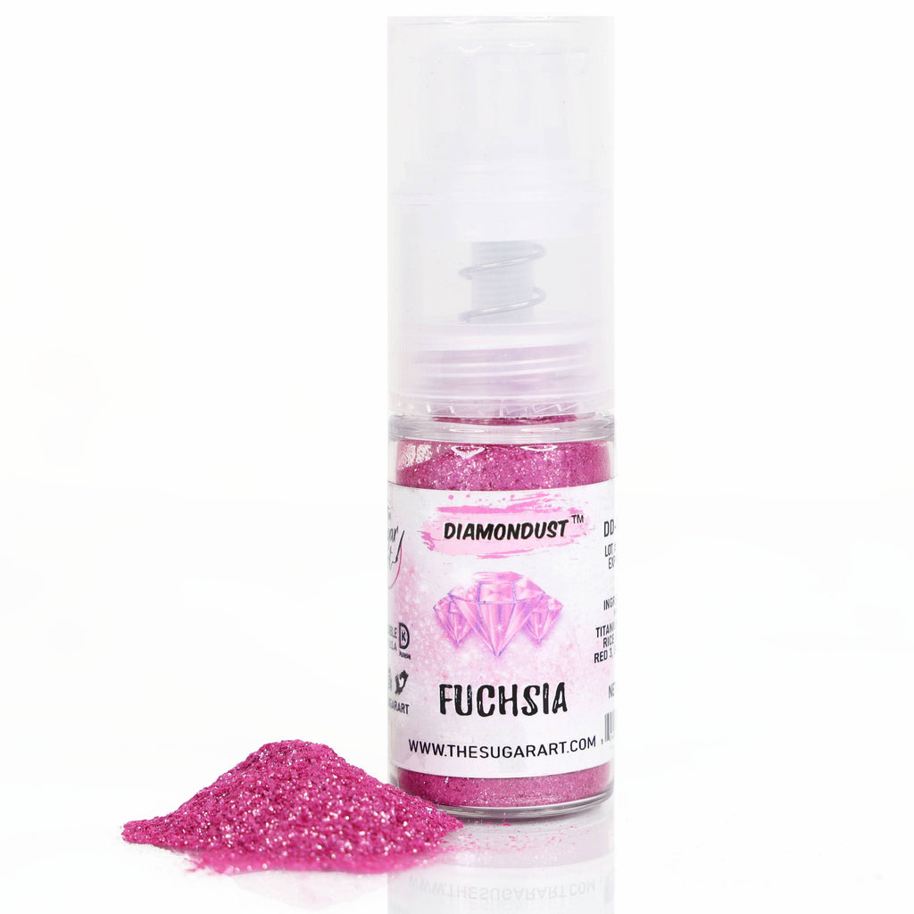 Fuchsia Edible Glitter Small Spray Bottle