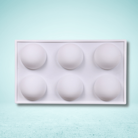 6-Cavity Semi-Sphere Hot Cocoa Bomb Mold