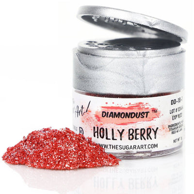 Holly Berry Red Edible Glitter - The Sugar Art, Inc.