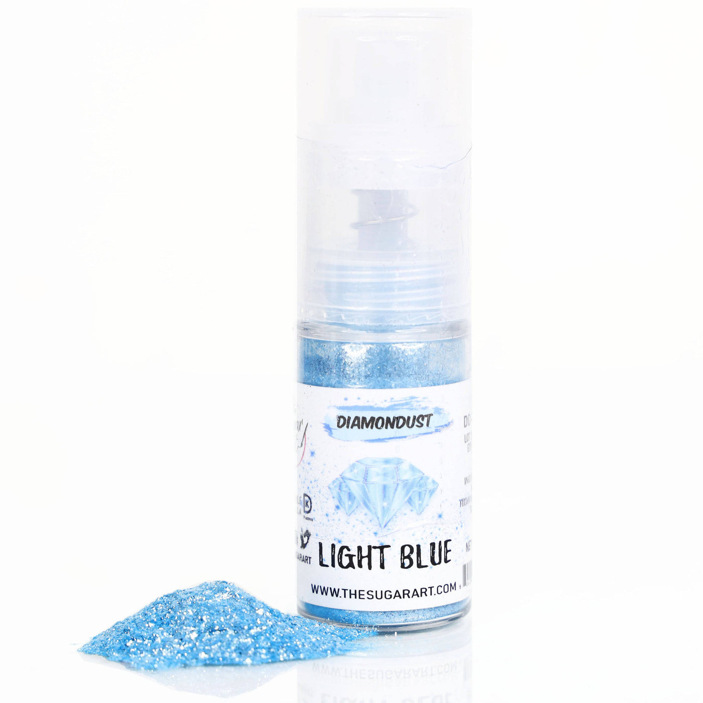 Light Blue Edible Glitter Small Spray Bottle - The Sugar Art, Inc.