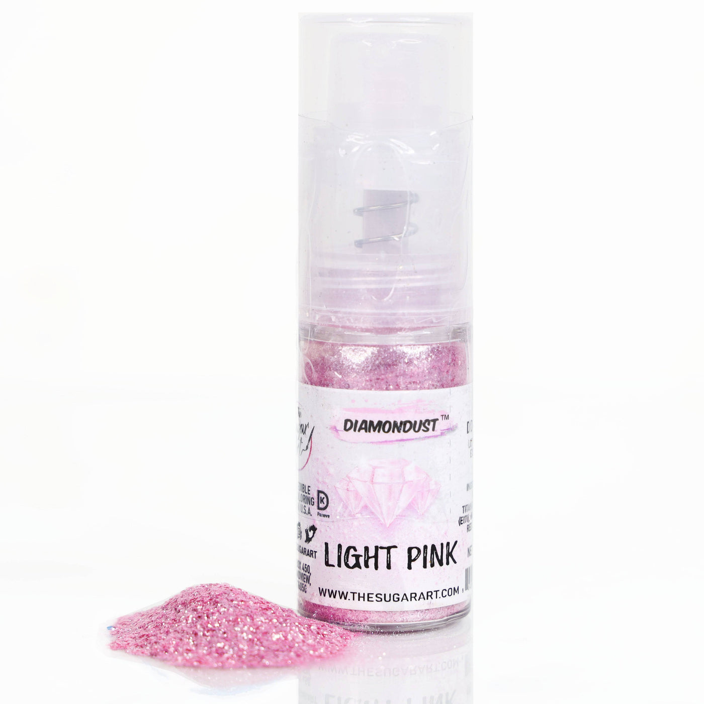 Light Pink Edible Glitter Small Spray Bottle - The Sugar Art, Inc.