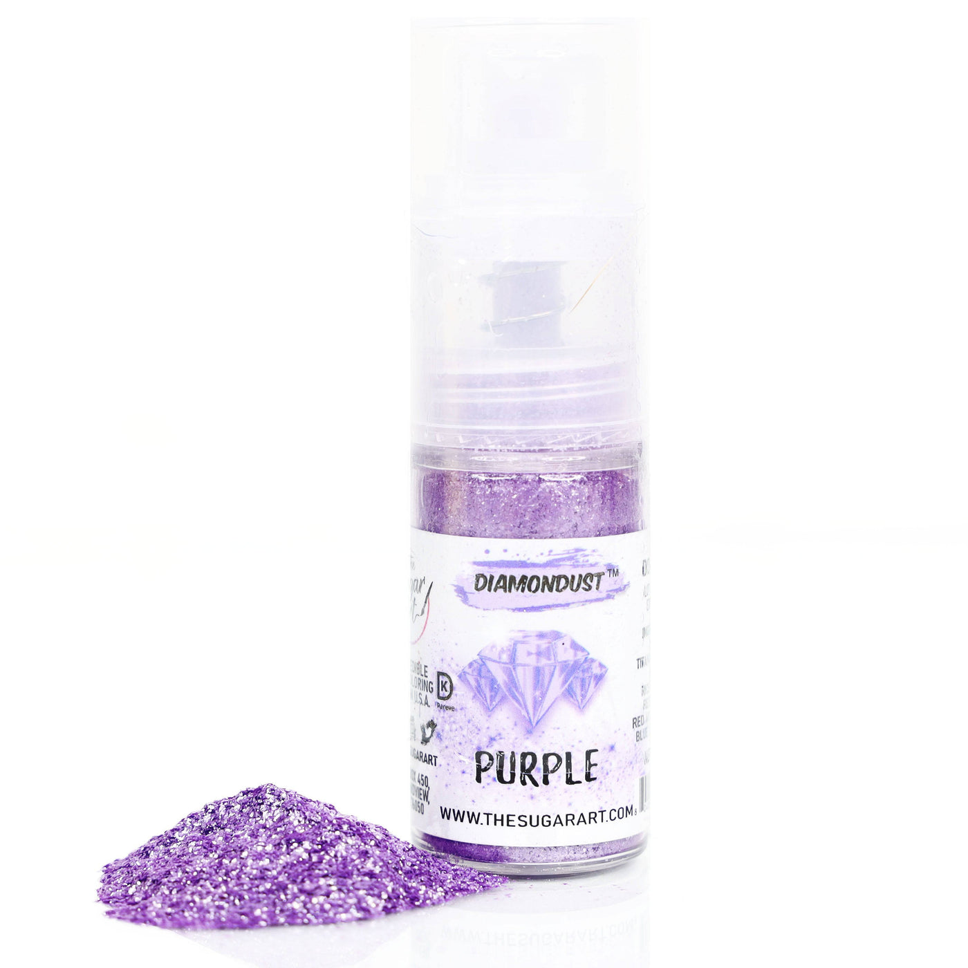 Purple Edible Glitter Small Spray Bottle - The Sugar Art, Inc.