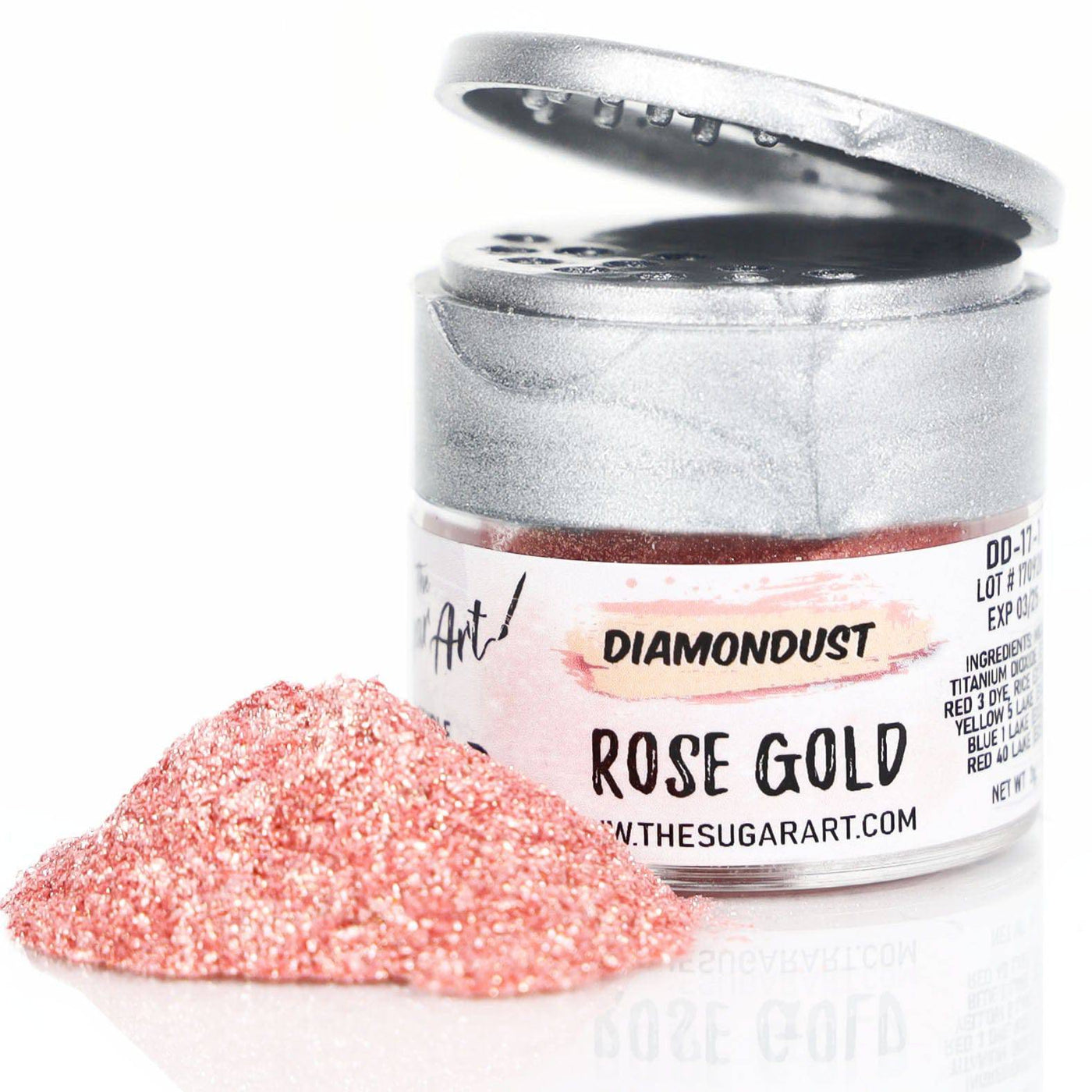 Rose Gold Edible Glitter - The Sugar Art, Inc.
