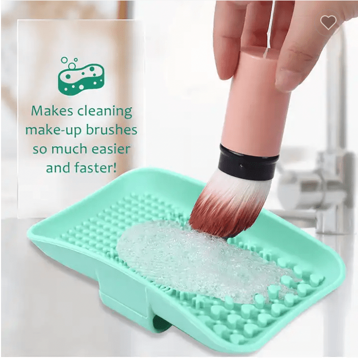 4 Packs Silicone Makeup Brush Cleaning Mat, Round Makeup Brush Cleaner Pad  Cosmetic Brush Cleaning Mat