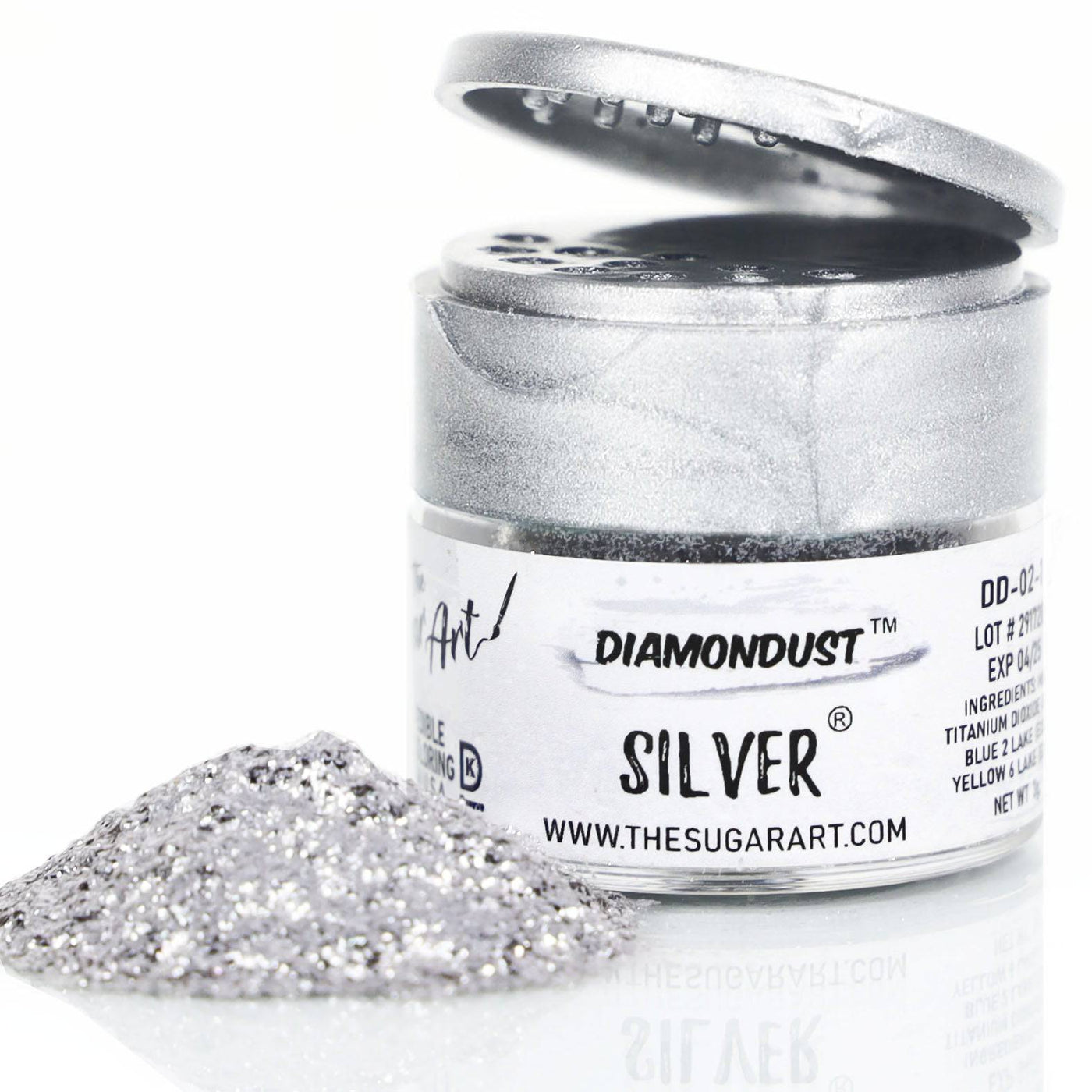 Bulk 200g - Crafting Glitter Flakes - Silver - Roberts Edible Craft