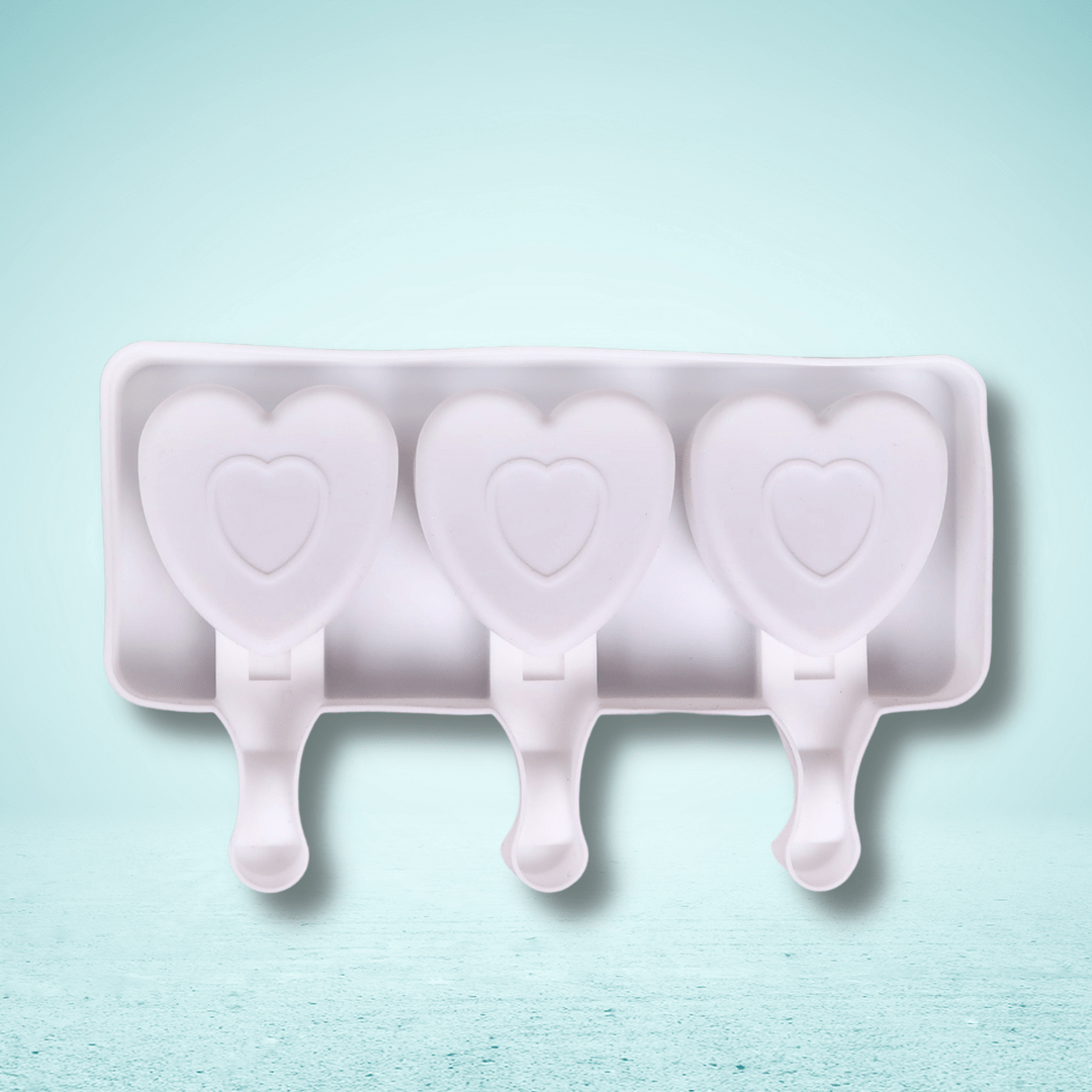 4 Cavity Large Smooth Heart Cakesicle Mold Cake Pop Mold and