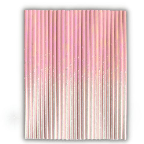 24 Pink Iridescent Straws / Cake Pop Stick