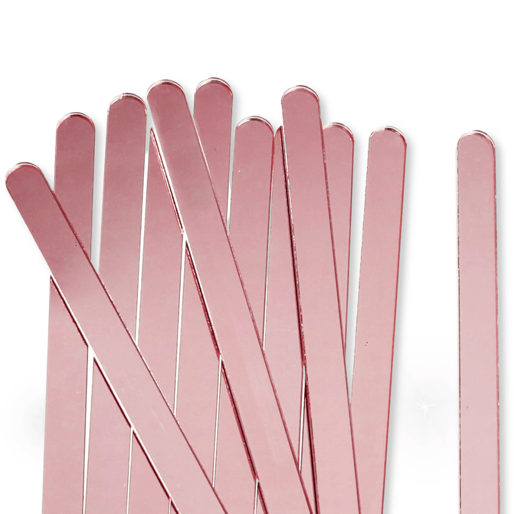 24 Metallic Rose Gold Popsicle Sticks