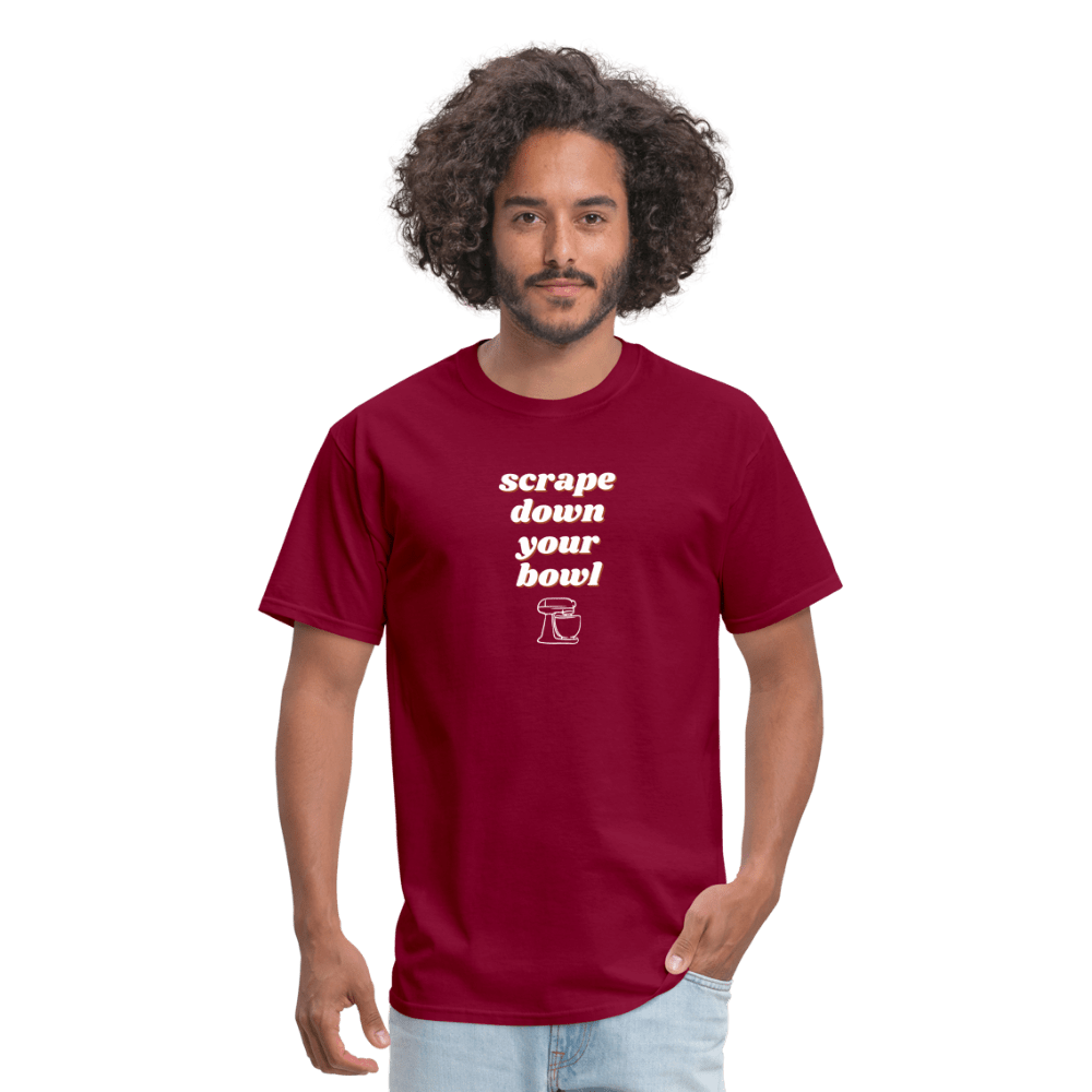 Scrape Down Your Bowl T-Shirt - burgundy