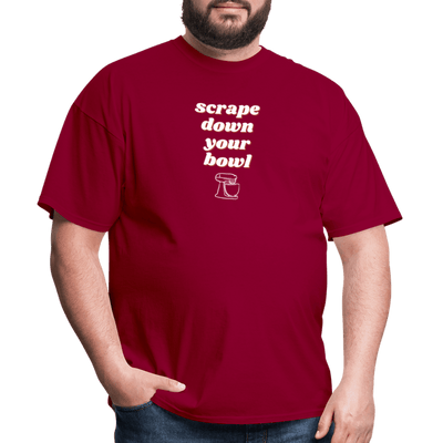 Scrape Down Your Bowl T-Shirt - dark red