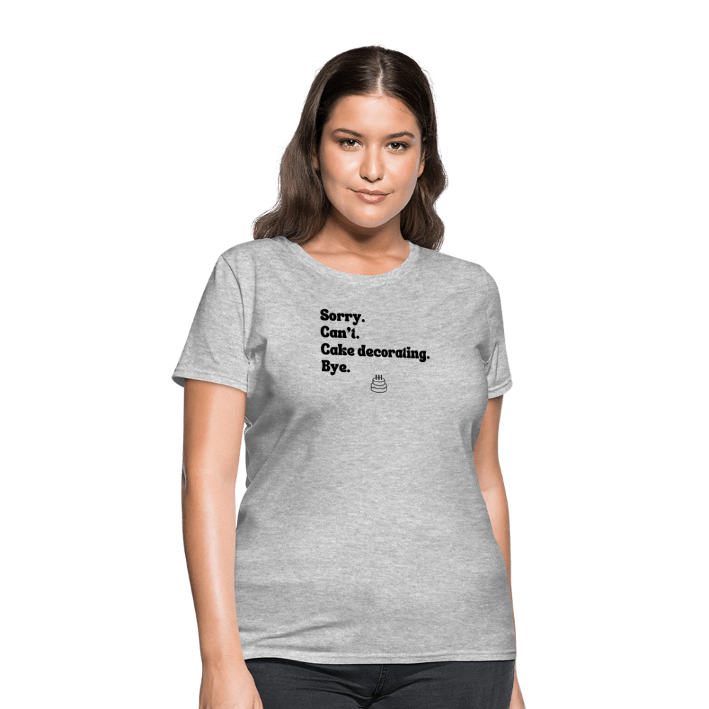 Cake Decorating T-Shirt (Women's) - heather gray