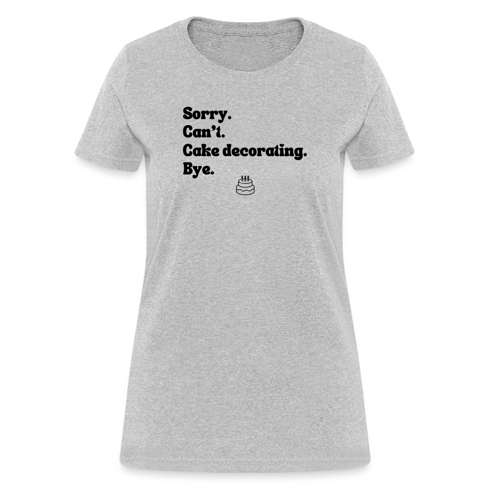 Cake Decorating T-Shirt (Women's) - heather gray