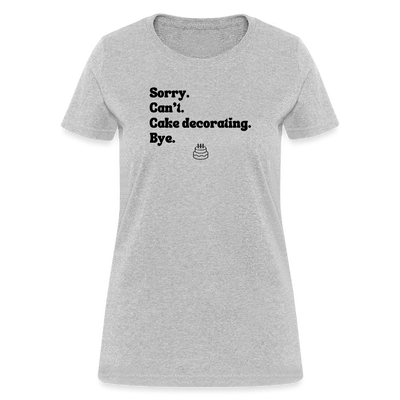 Cake Decorating T-Shirt (Women's) - heather gray